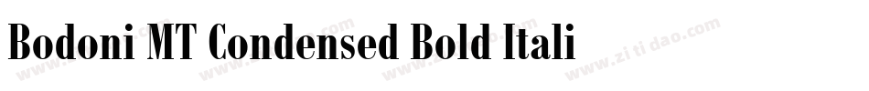 Bodoni MT Condensed Bold Italic字体转换